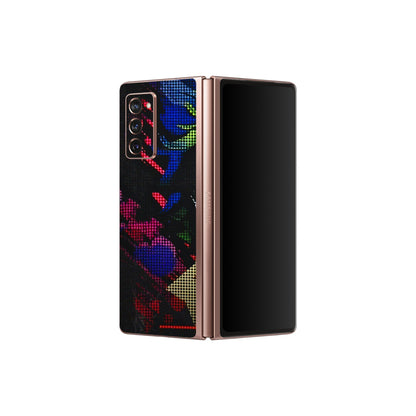 Samsung M/F/Note/Flip and C Phone Skins (All Models) - Joker Dot Matrix - 3D Embossed Finish (L-08) Samsung Galaxy Z Fold 2