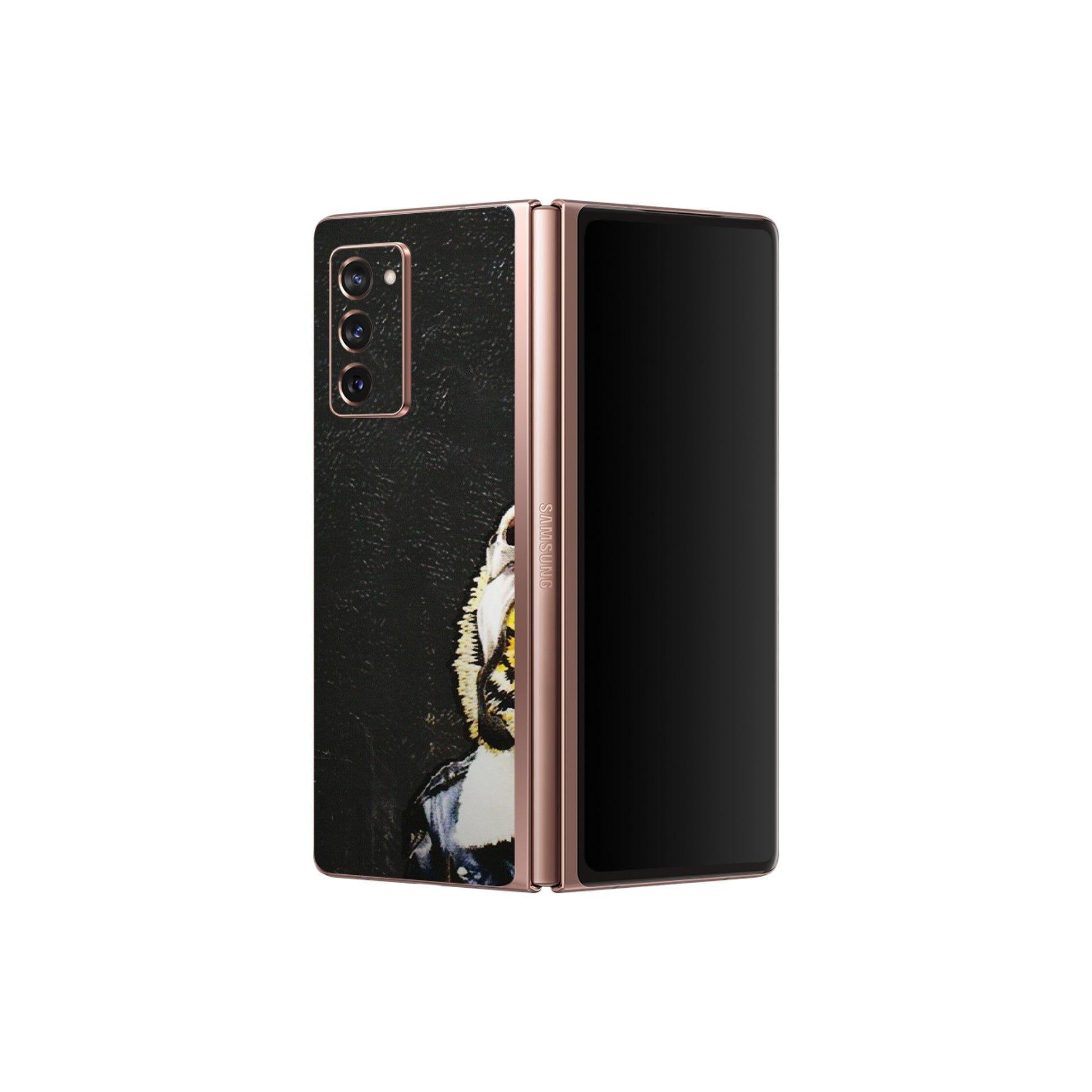 Samsung M/F/Note/Flip and C Phone Skins (All Models) - Rider Tiger - 3D Embossed Finish (L-113) Samsung Galaxy Z Fold 2