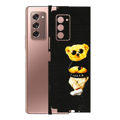 Samsung M/F/Note/Flip and C Phone Skins (All Models) - Classy Teddy Bear - 3D Embossed Finish (L-116) Samsung Galaxy Z Fold 2