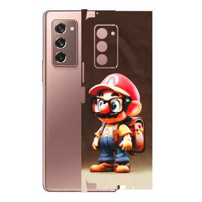 Samsung M/F/Note/Flip and C Phone Skins (All Models) - Little Mario - 3D Embossed Finish (L-119) Samsung Galaxy Z Fold 2