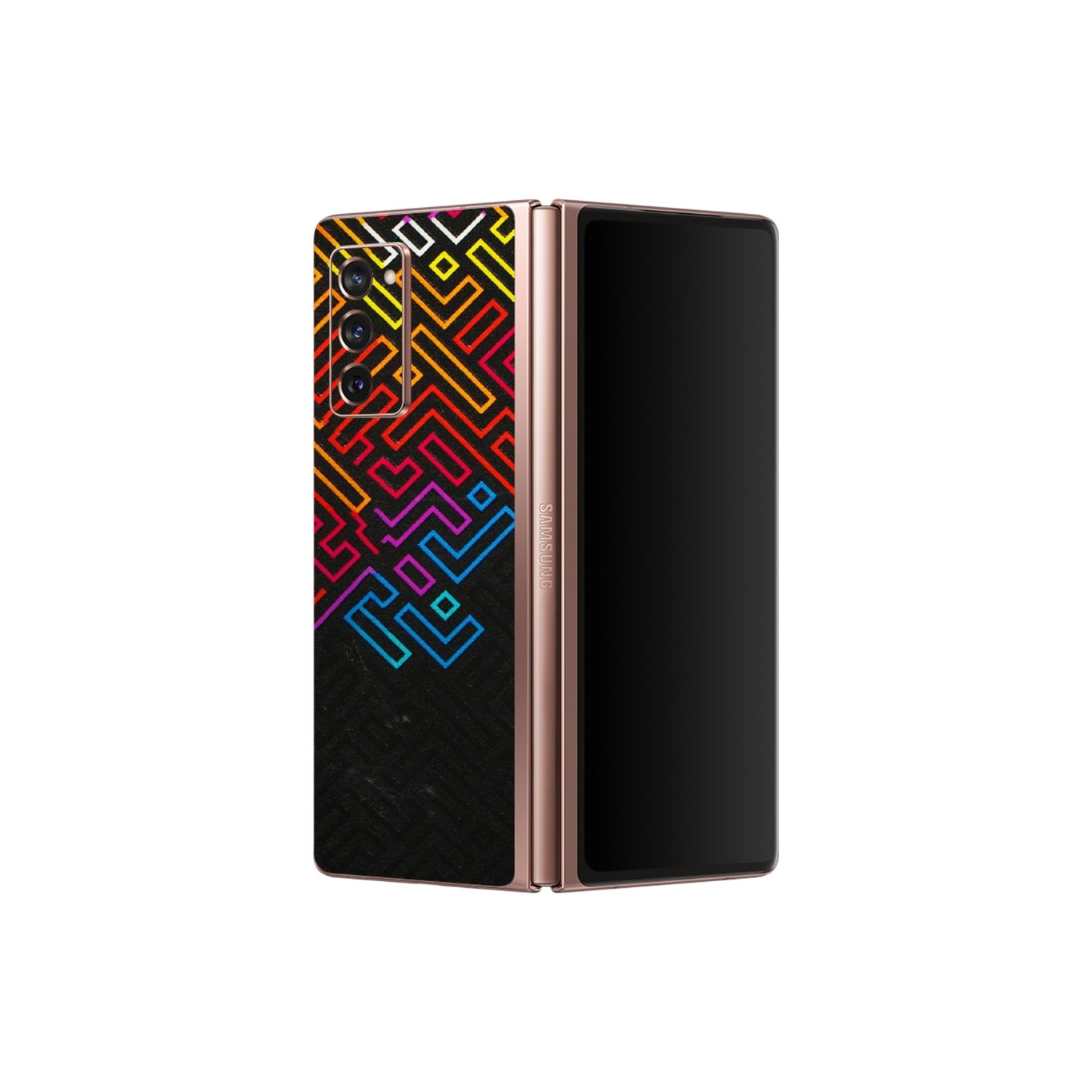 Samsung M/F/Note/Flip and C Phone Skins (All Models) - Dotme Pattern Art - 3D Embossed Finish (L-121) Samsung Galaxy Z Fold 2
