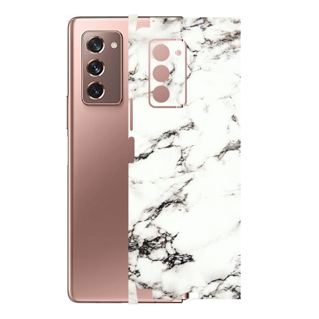Samsung M/F/Note/Flip and C Phone Skins (All Models) - Black and White Marble Texture - 3D Embossed Finish (L-124) Samsung Galaxy Z Fold 2