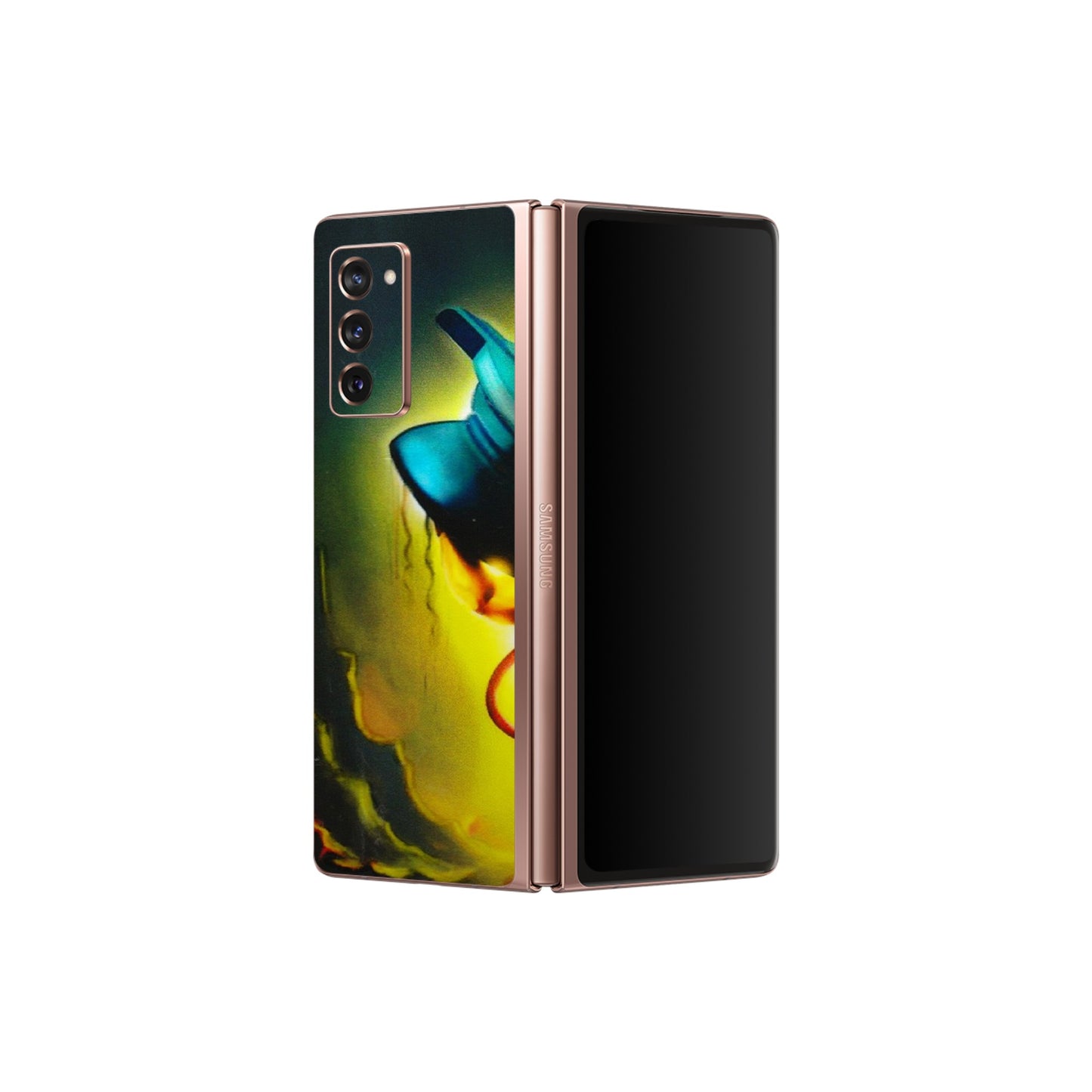Samsung M/F/Note/Flip and C Phone Skins (All Models) - Hanuman Ji - 3D Embossed Finish (L-128) Samsung Galaxy Z Fold 2