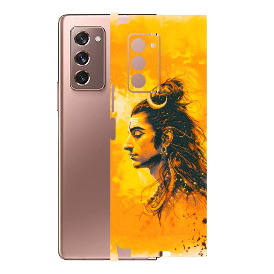 Samsung M/F/Note/Flip and C Phone Skins (All Models) - Shiv Shakti - 3D Embossed Finish (L-14) Samsung Galaxy Z Fold 2