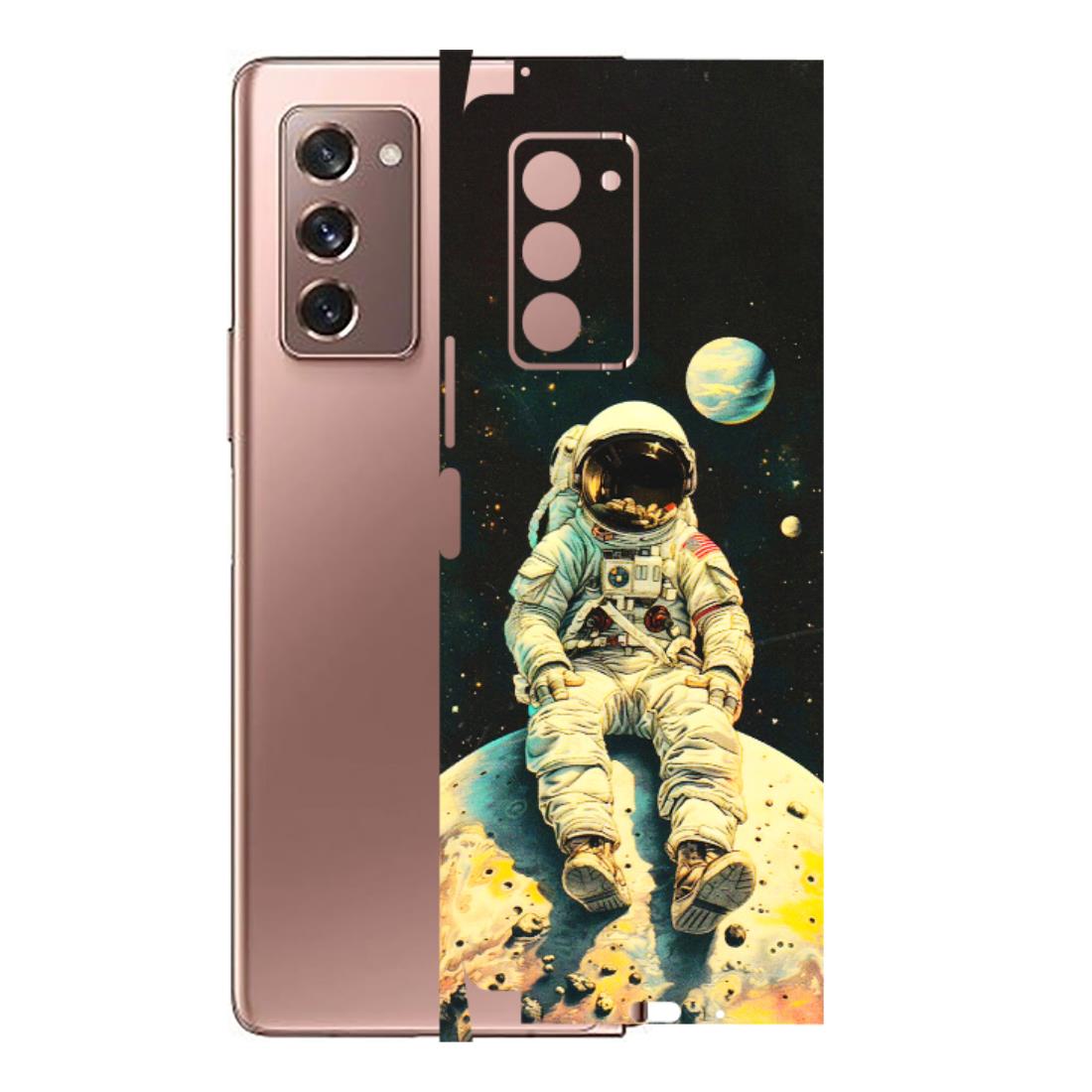 Samsung M/F/Note/Flip and C Phone Skins (All Models) - Astronaut in Space - 3D Embossed Finish (L-16) Samsung Galaxy Z Fold 2