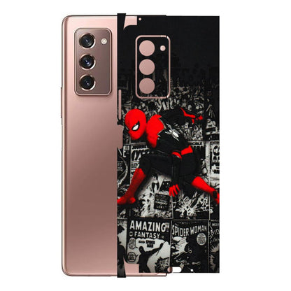 Samsung M/F/Note/Flip and C Phone Skins (All Models) - SpiderMan New - 3D Embossed Finish (L-162) Samsung Galaxy Z Fold 2