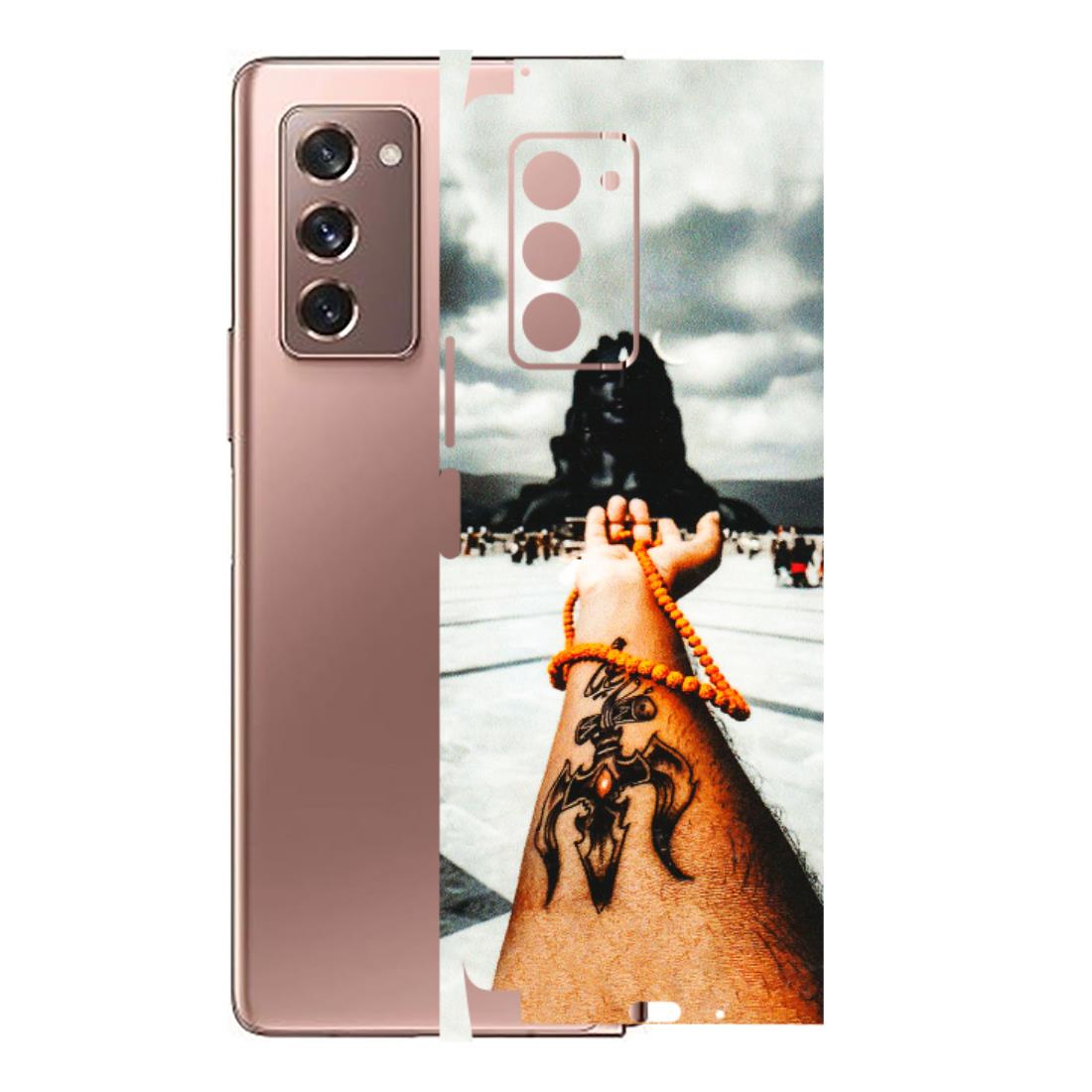 Samsung M/F/Note/Flip and C Phone Skins (All Models) - Jai Adiyogi Mahakaal - 3D Embossed Finish (L-164) Samsung Galaxy Z Fold 2