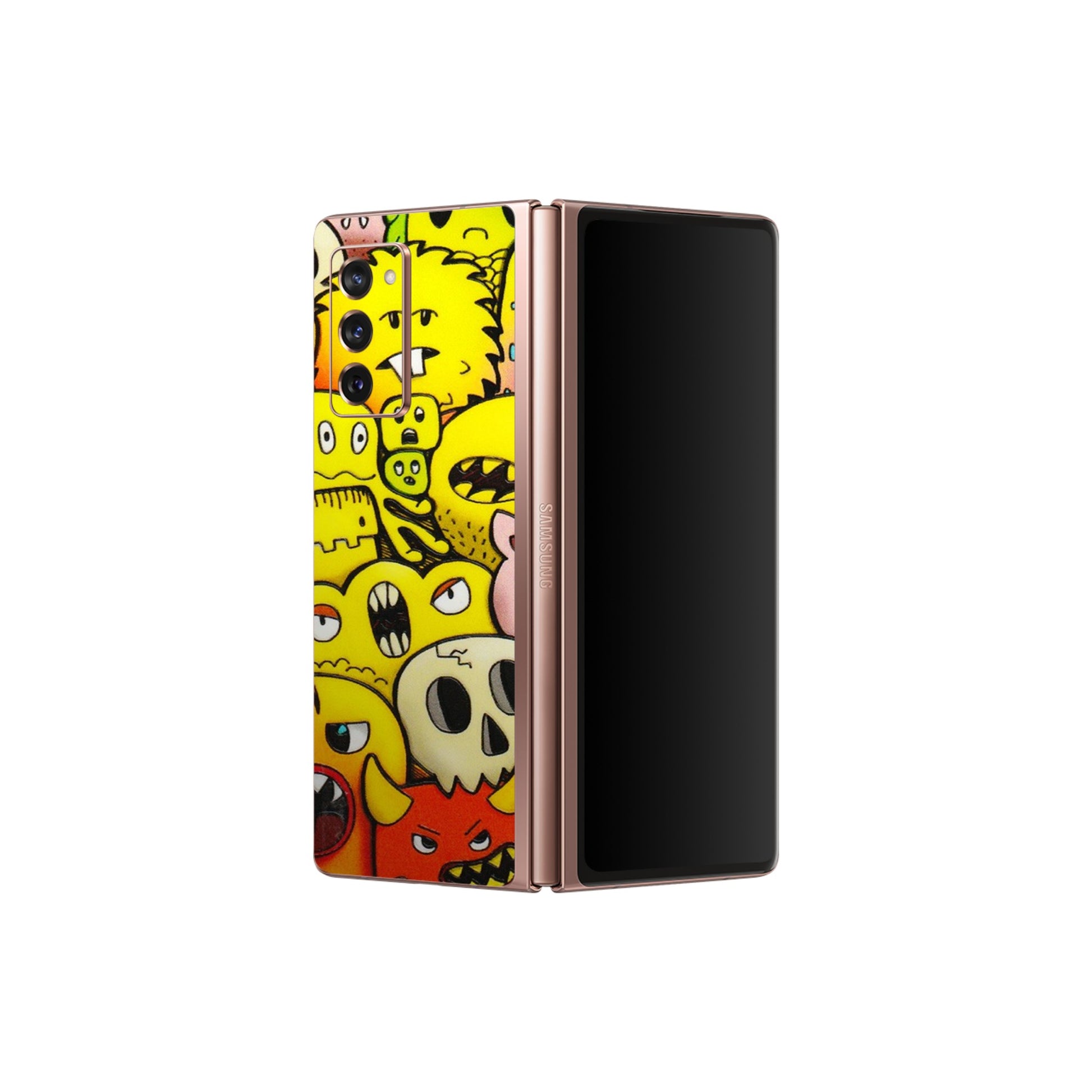 Samsung M/F/Note/Flip and C Phone Skins (All Models) - Angry Funkies - 3D Embossed Finish (L-169) Samsung Galaxy Z Fold 2