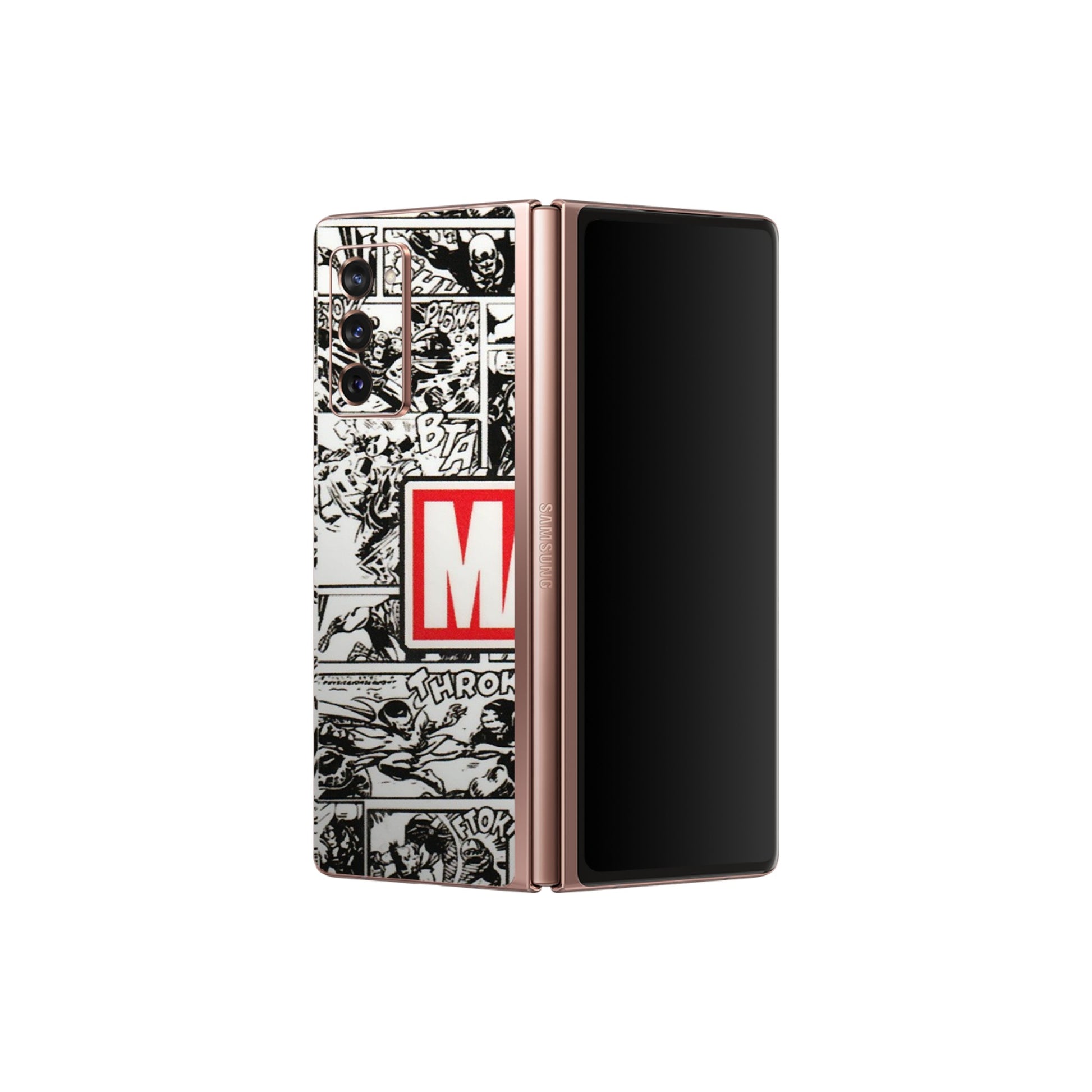 Samsung M/F/Note/Flip and C Phone Skins (All Models) - Marvel Comic - 3D Embossed Finish (L-171) Samsung Galaxy Z Fold 2
