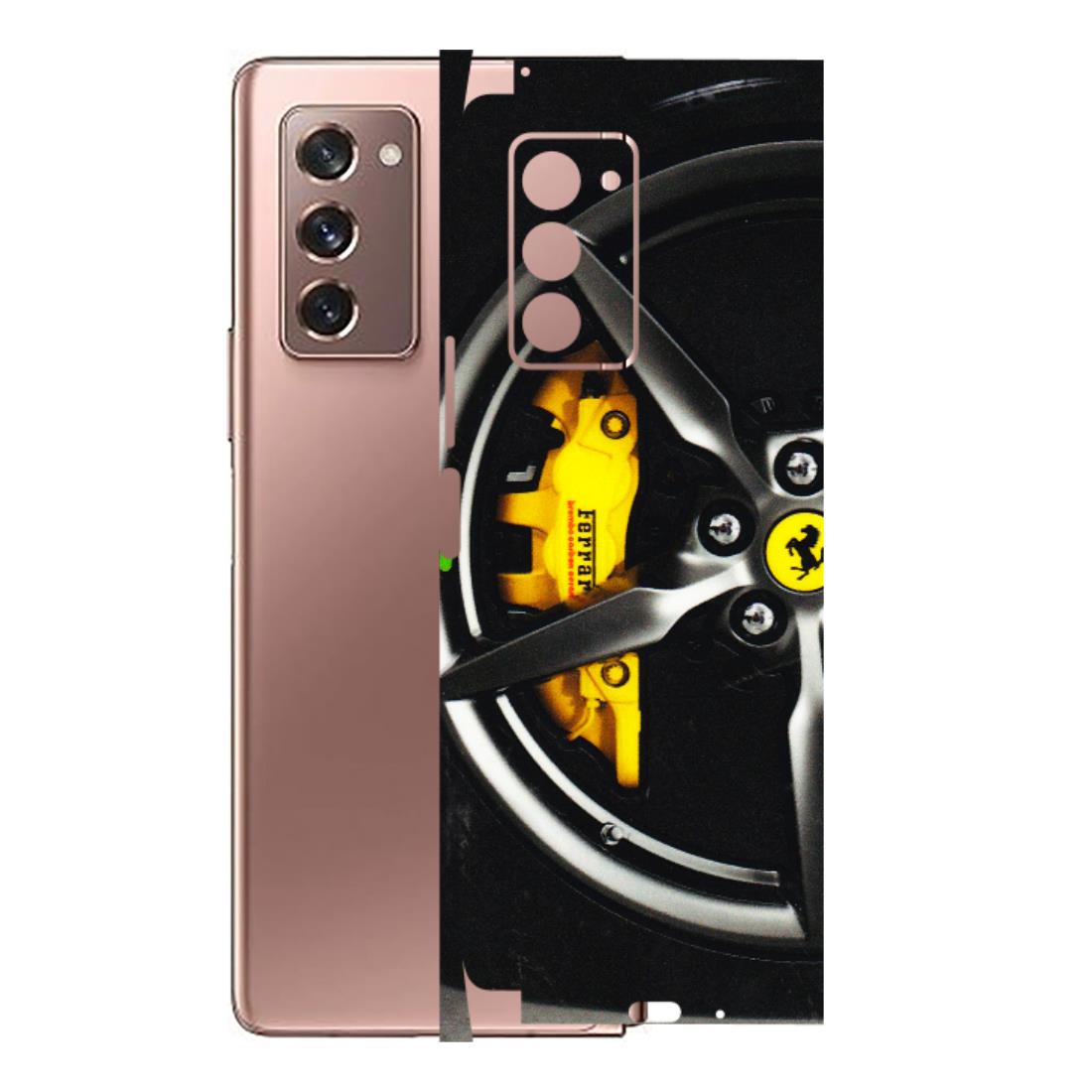 Samsung M/F/Note/Flip and C Phone Skins (All Models) - Ferrari Wheel Alloy - 3D Embossed Finish (L-173) Samsung Galaxy Z Fold 2