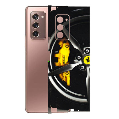 Samsung M/F/Note/Flip and C Phone Skins (All Models) - Ferrari Wheel Alloy - 3D Embossed Finish (L-173) Samsung Galaxy Z Fold 2