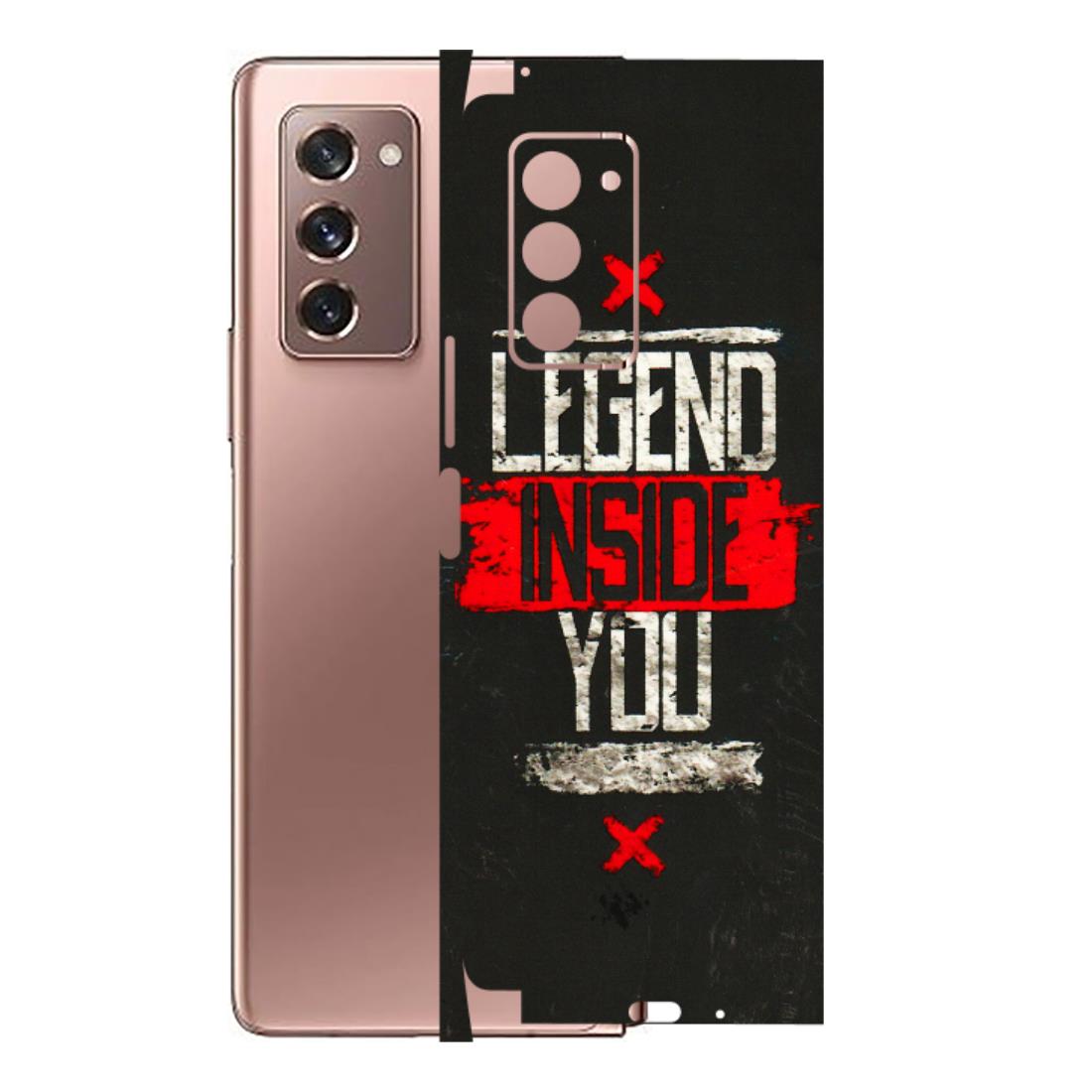 Samsung M/F/Note/Flip and C Phone Skins (All Models) - Legend Inside You - 3D Embossed Finish (L-186) Samsung Galaxy Z Fold 2