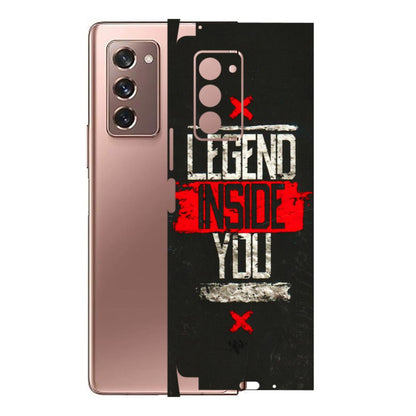Samsung M/F/Note/Flip and C Phone Skins (All Models) - Legend Inside You - 3D Embossed Finish (L-186) Samsung Galaxy Z Fold 2