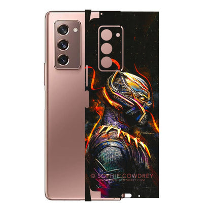 Samsung M/F/Note/Flip and C Phone Skins (All Models) - Black Panther - 3D Embossed Finish (L-190) Samsung Galaxy Z Fold 2