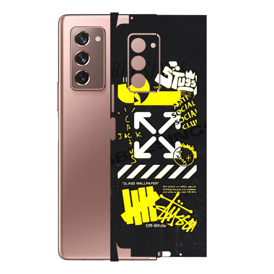 Samsung M/F/Note/Flip and C Phone Skins (All Models) - Anti Social Graffiti - 3D Embossed Finish (L-198) Samsung Galaxy Z Fold 2