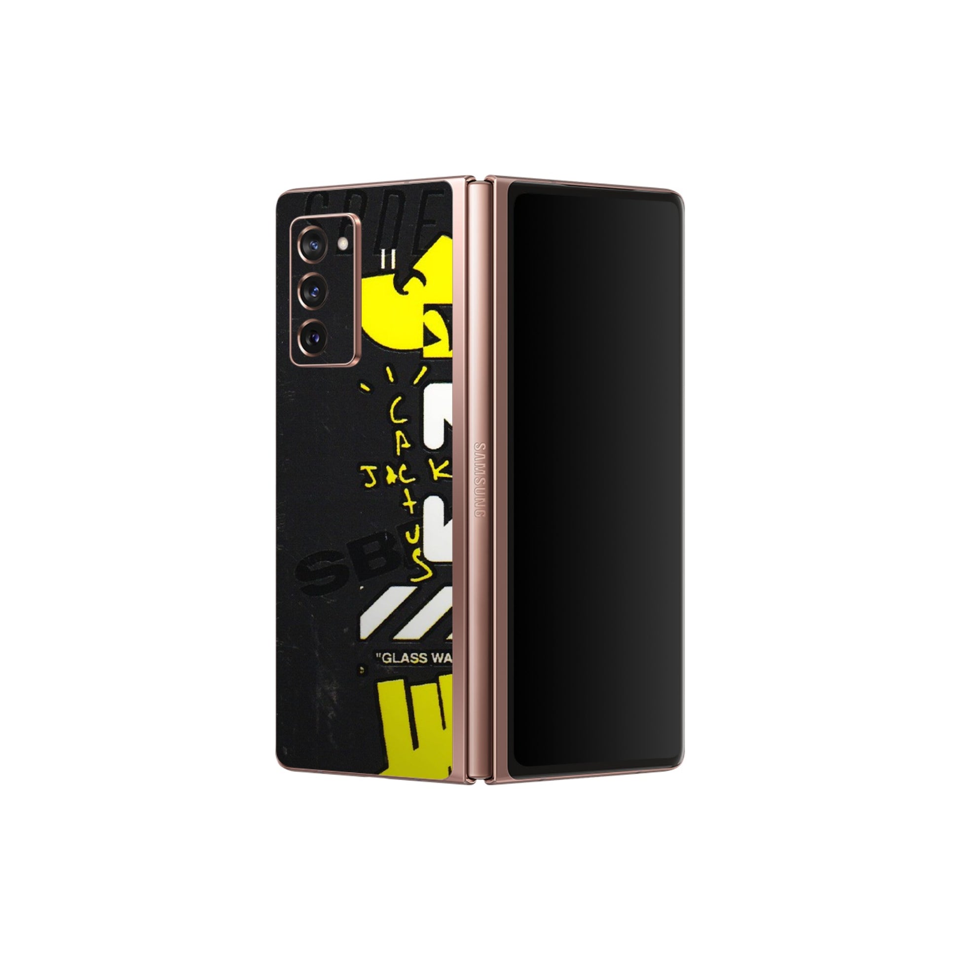 Samsung M/F/Note/Flip and C Phone Skins (All Models) - Anti Social Graffiti - 3D Embossed Finish (L-198) Samsung Galaxy Z Fold 2