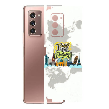Samsung M/F/Note/Flip and C Phone Skins (All Models) - Travel Therapy - 3D Embossed Finish (L-199) Samsung Galaxy Z Fold 2