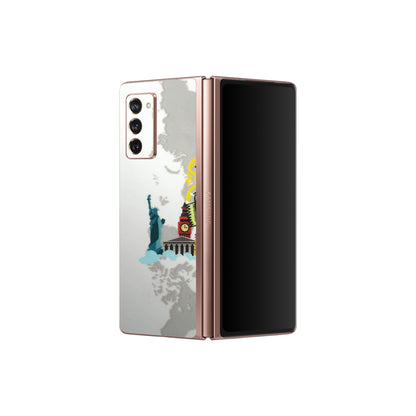 Samsung M/F/Note/Flip and C Phone Skins (All Models) - Travel Therapy - 3D Embossed Finish (L-199) Samsung Galaxy Z Fold 2