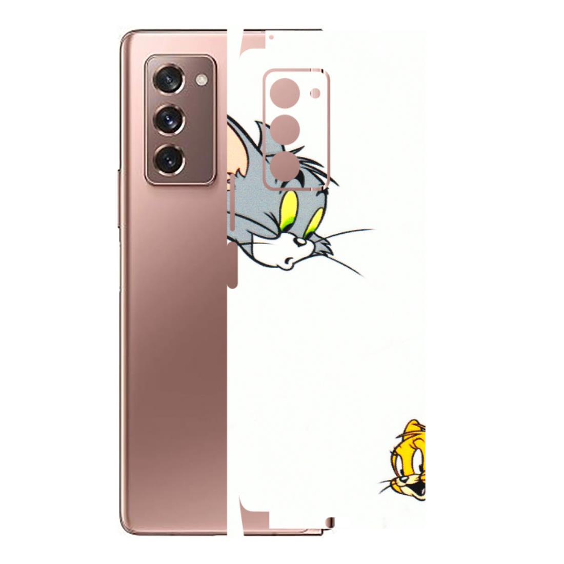 Samsung M/F/Note/Flip and C Phone Skins (All Models) - Cute Tom And Jerry - 3D Embossed Finish (L-220) Samsung Galaxy Z Fold 2