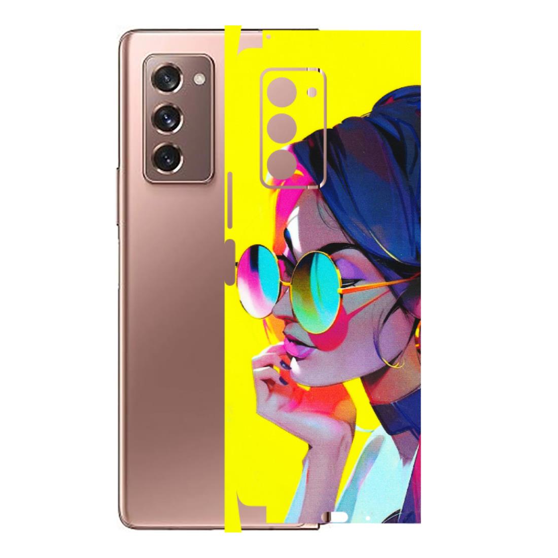 Samsung M/F/Note/Flip and C Phone Skins (All Models) - Bold Stylish Girl - 3D Embossed Finish (L-222) Samsung Galaxy Z Fold 2