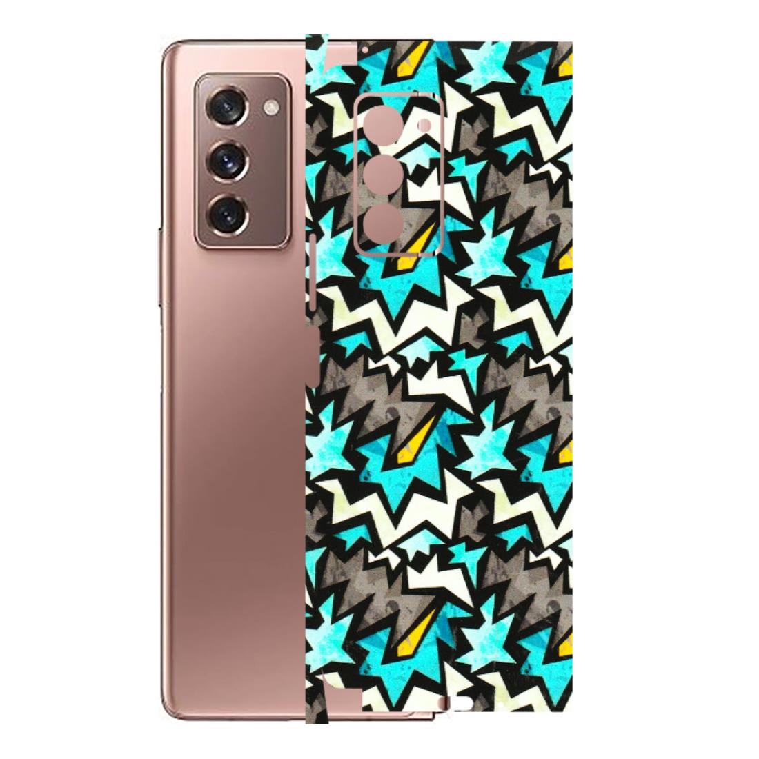 Samsung M/F/Note/Flip and C Phone Skins (All Models) - Funky Zig Zag - 3D Embossed Finish (L-223) Samsung Galaxy Z Fold 2
