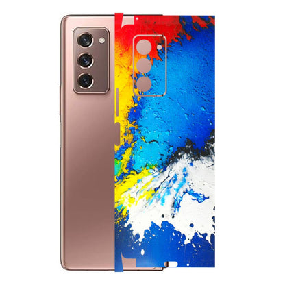 Samsung M/F/Note/Flip and C Phone Skins (All Models) - Acrylic Paint Spill - 3D Embossed Finish (L-229) Samsung Galaxy Z Fold 2