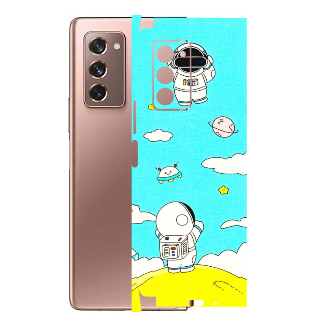 Samsung M/F/Note/Flip and C Phone Skins (All Models) - Blue Skies Astro Float - 3D Embossed Finish (L-230) Samsung Galaxy Z Fold 2