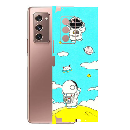 Samsung M/F/Note/Flip and C Phone Skins (All Models) - Blue Skies Astro Float - 3D Embossed Finish (L-230) Samsung Galaxy Z Fold 2