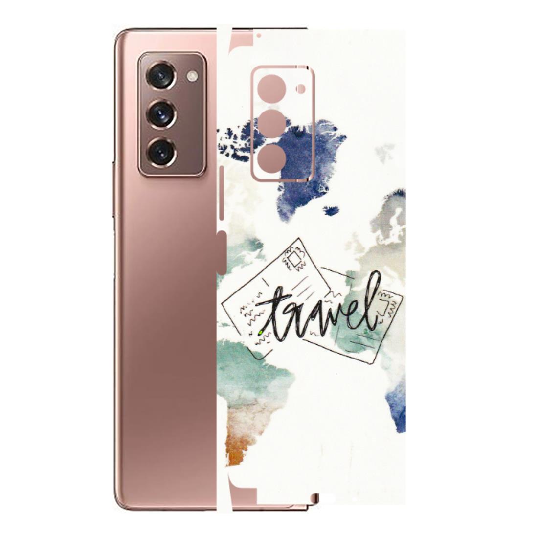 Samsung M/F/Note/Flip and C Phone Skins (All Models) - Travel The World - 3D Embossed Finish (L-232) Samsung Galaxy Z Fold 2