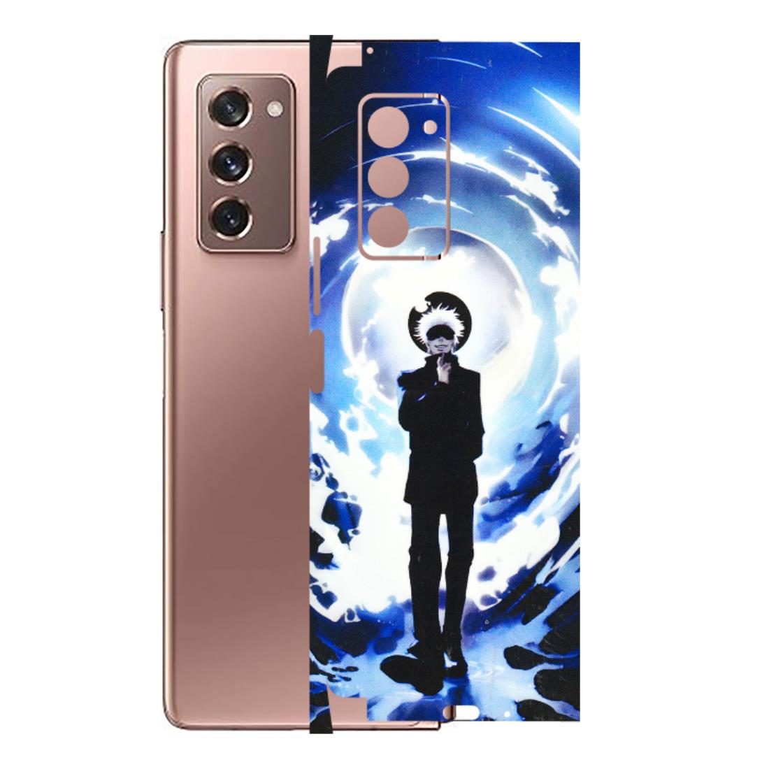 Samsung M/F/Note/Flip and C Phone Skins (All Models) - Satoru Gojo Dark Blue - 3D Embossed Finish (L-235) Samsung Galaxy Z Fold 2