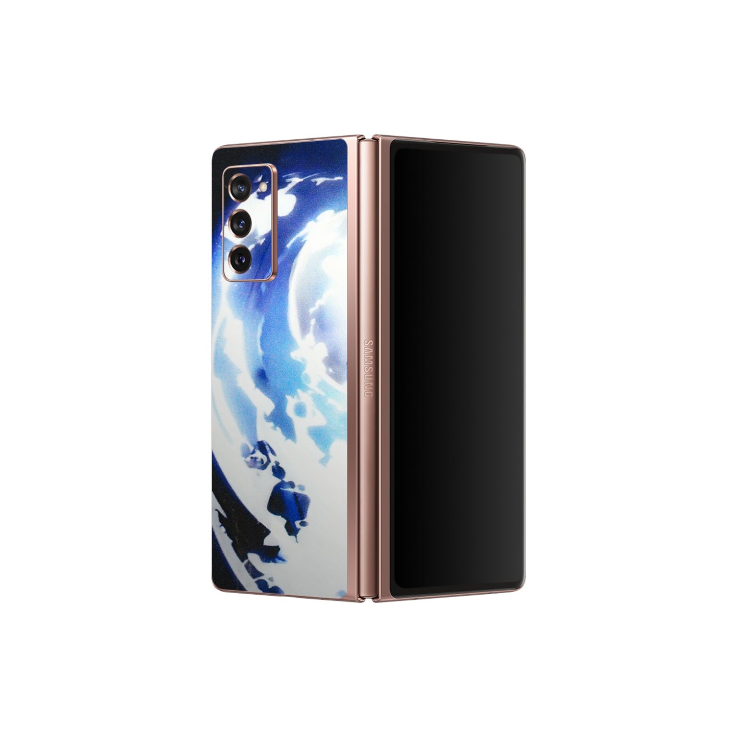 Samsung M/F/Note/Flip and C Phone Skins (All Models) - Satoru Gojo Dark Blue - 3D Embossed Finish (L-235) Samsung Galaxy Z Fold 2
