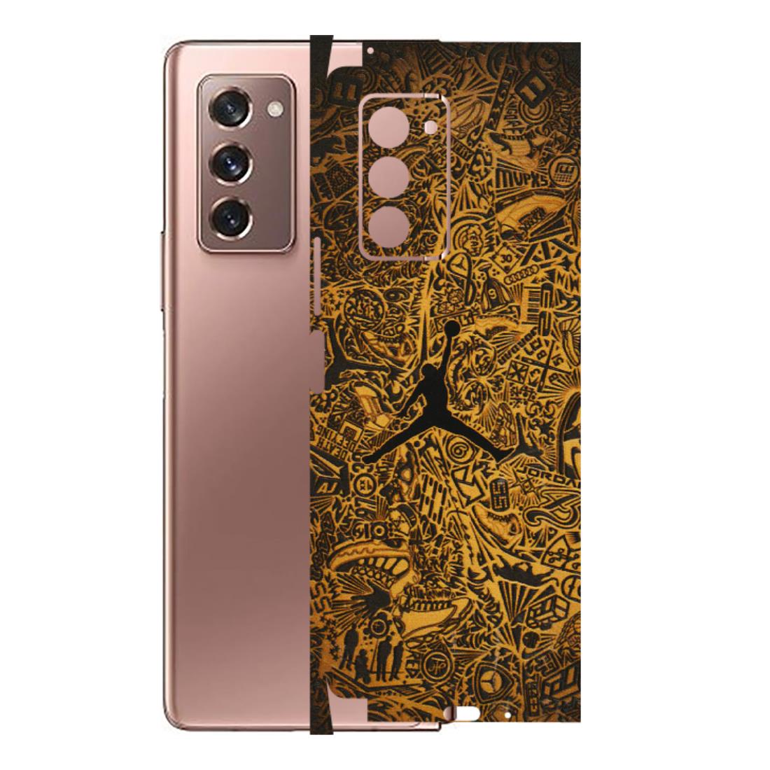 Samsung M/F/Note/Flip and C Phone Skins (All Models) - Premium Gold Basketball Player - 3D Embossed Finish (L-236) Samsung Galaxy Z Fold 2