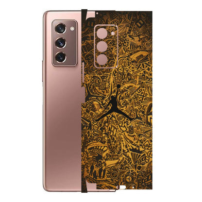 Samsung M/F/Note/Flip and C Phone Skins (All Models) - Premium Gold Basketball Player - 3D Embossed Finish (L-236) Samsung Galaxy Z Fold 2