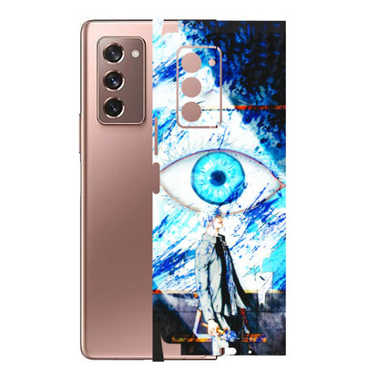 Samsung M/F/Note/Flip and C Phone Skins (All Models) - Gojo Satoru evil eye - 3D Embossed Finish (L-239) Samsung Galaxy Z Fold 2