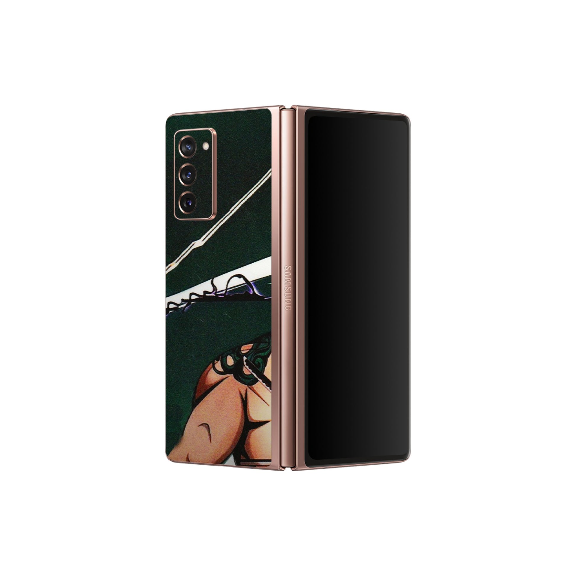 Samsung M/F/Note/Flip and C Phone Skins (All Models) - Zoro Anime - 3D Embossed Finish (L-23) Samsung Galaxy Z Fold 2