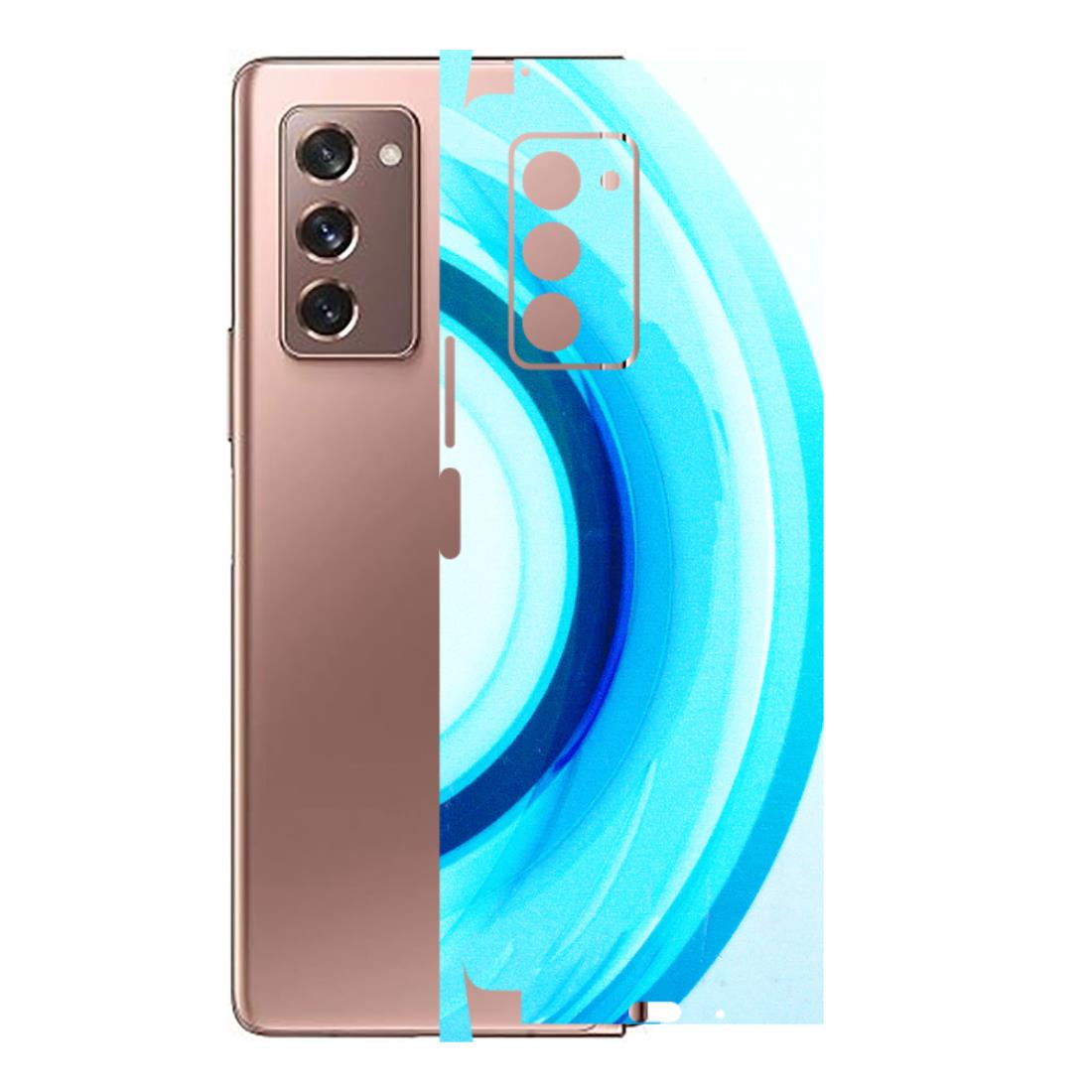 Samsung M/F/Note/Flip and C Phone Skins (All Models) - The Blue Curve - 3D Embossed Finish (L-244) Samsung Galaxy Z Fold 2