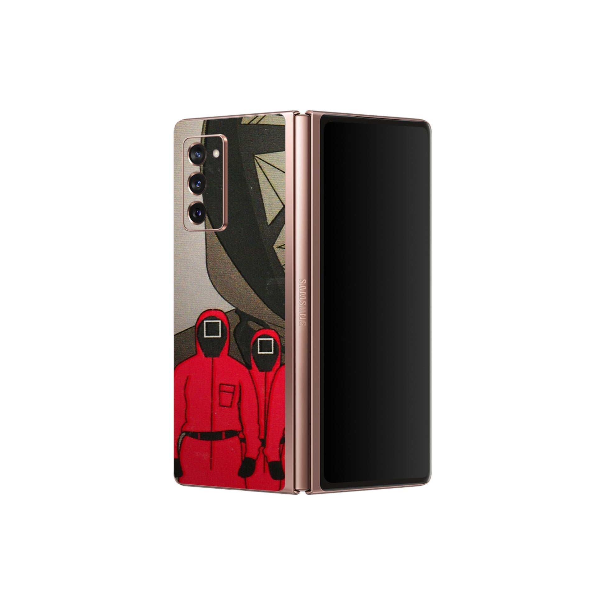 Samsung M/F/Note/Flip and C Phone Skins (All Models) - Squid Game Hero - 3D Embossed Finish (L-245) Samsung Galaxy Z Fold 2