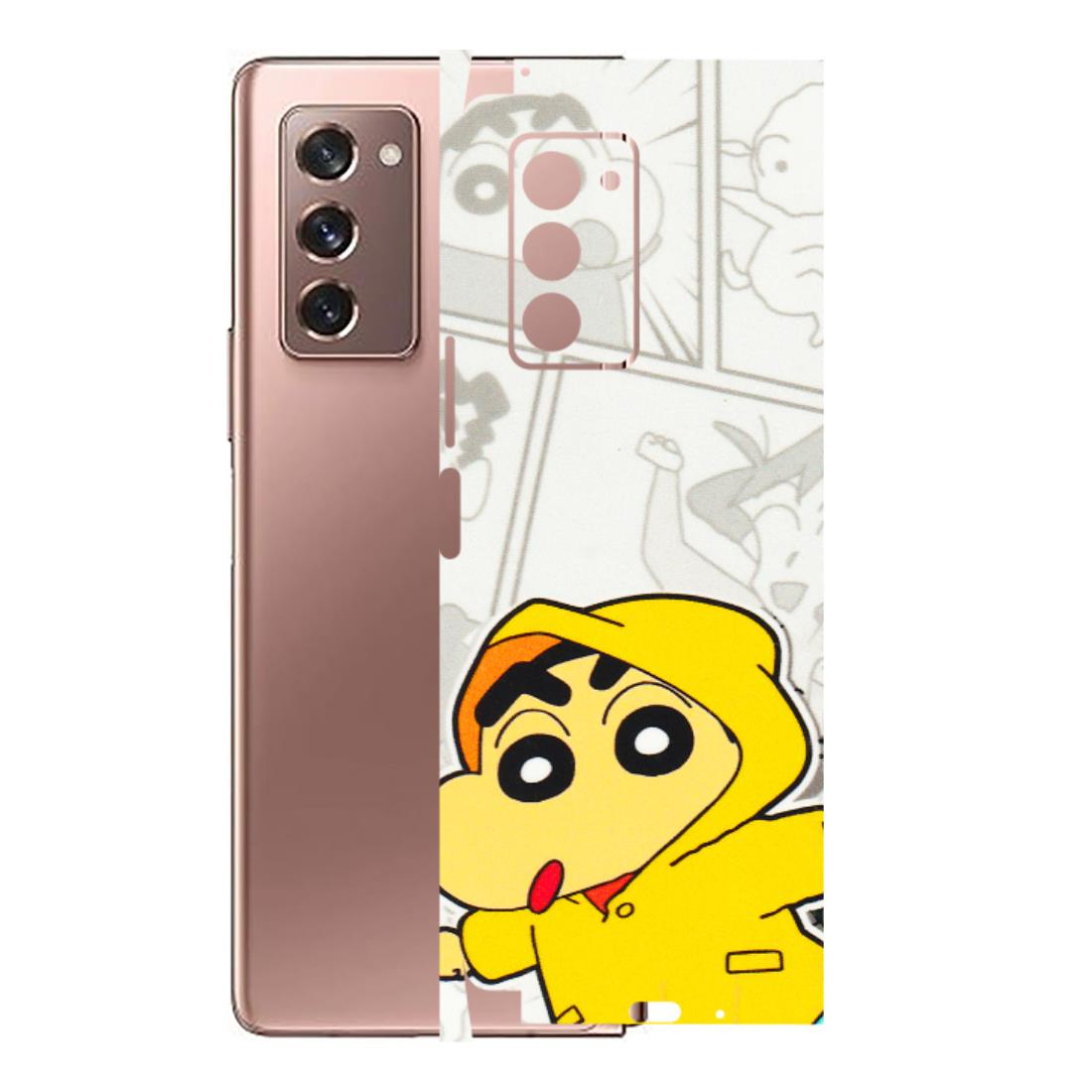 Samsung M/F/Note/Flip and C Phone Skins (All Models) - Yellow Shinchan Comic - 3D Embossed Finish (L-246) Samsung Galaxy Z Fold 2