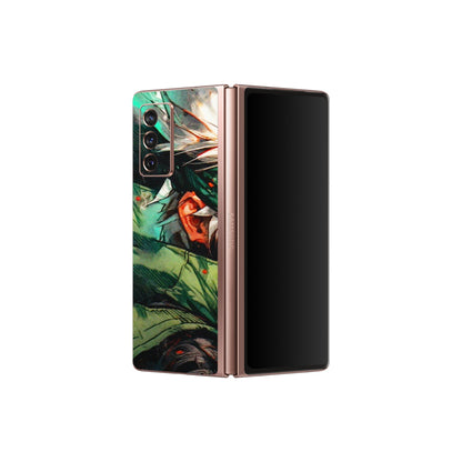 Samsung M/F/Note/Flip and C Phone Skins (All Models) - Kakashi Side Profile - 3D Embossed Finish (L-249) Samsung Galaxy Z Fold 2
