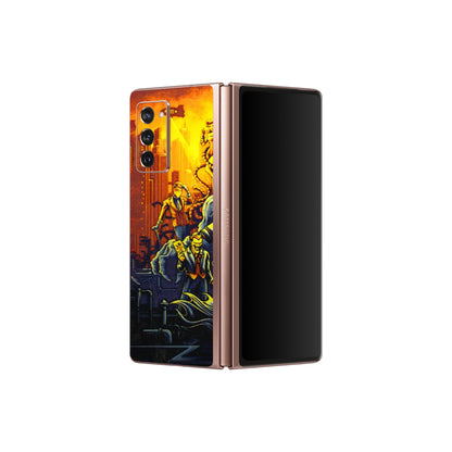 Samsung M/F/Note/Flip and C Phone Skins (All Models) - Games Doodles - 3D Embossed Finish (L-24) Samsung Galaxy Z Fold 2
