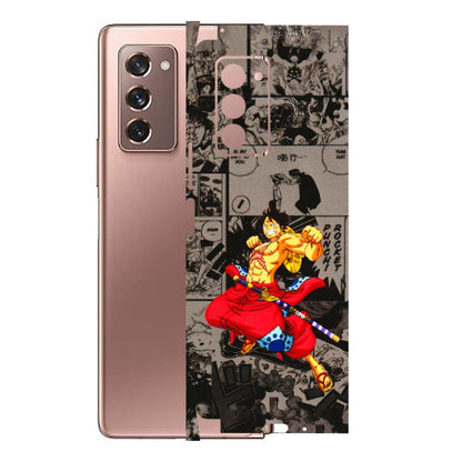 Samsung M/F/Note/Flip and C Phone Skins (All Models) - One Piece Rocket Punch Manga - 3D Embossed Finish (L-25) Samsung Galaxy Z Fold 2
