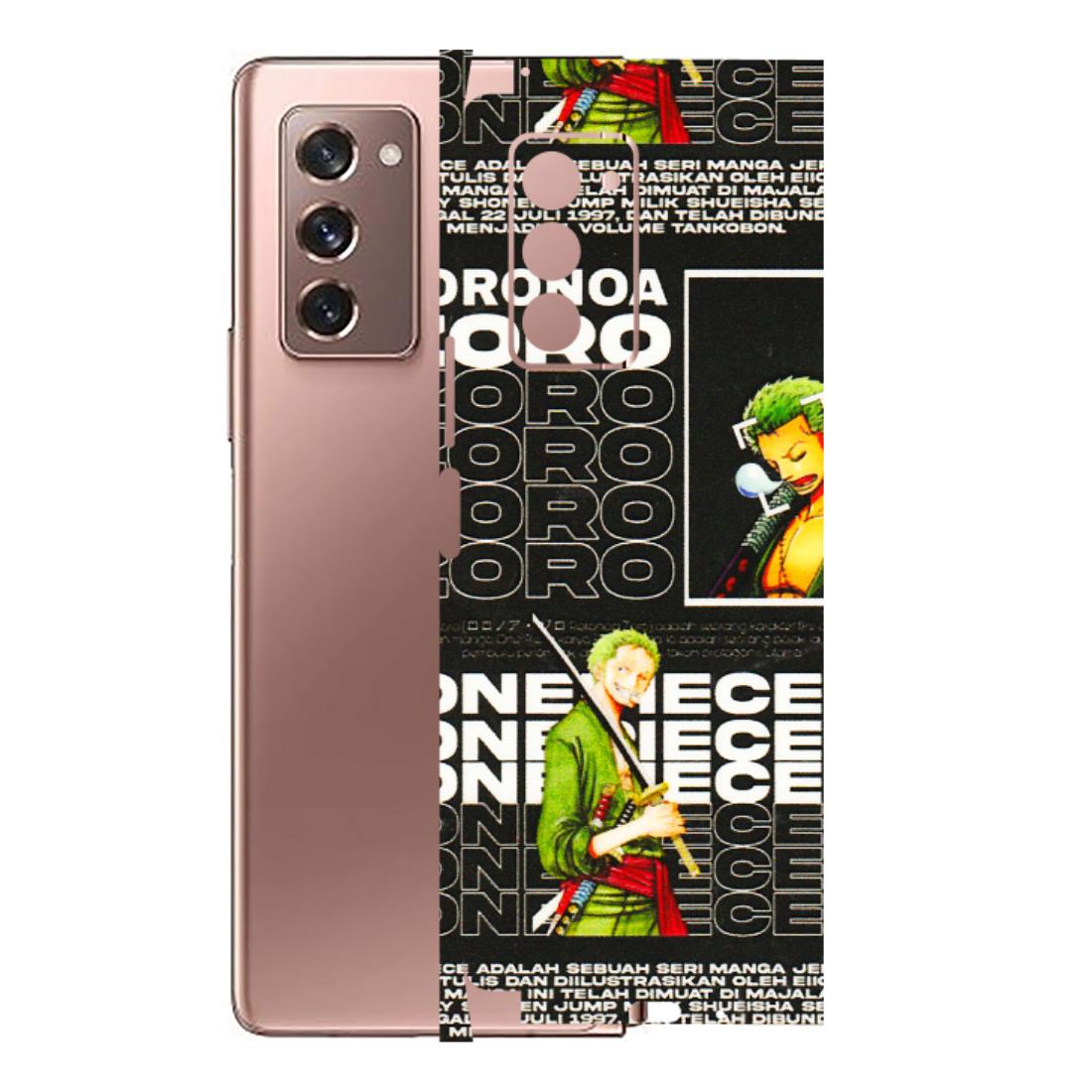 Samsung M/F/Note/Flip and C Phone Skins (All Models) - One Piece Zoro - 3D Embossed Finish (L-250) Samsung Galaxy Z Fold 2