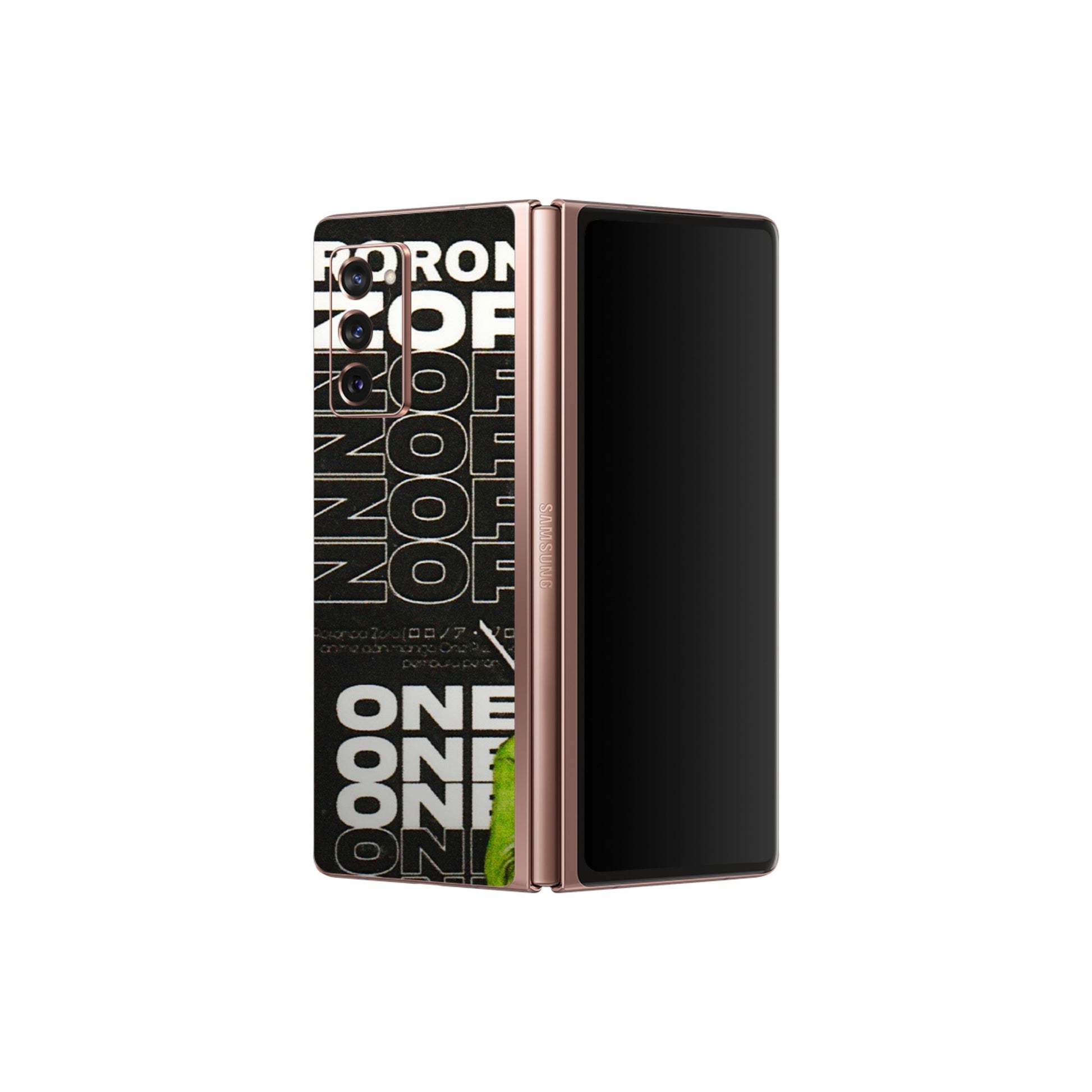 Samsung M/F/Note/Flip and C Phone Skins (All Models) - One Piece Zoro - 3D Embossed Finish (L-250) Samsung Galaxy Z Fold 2