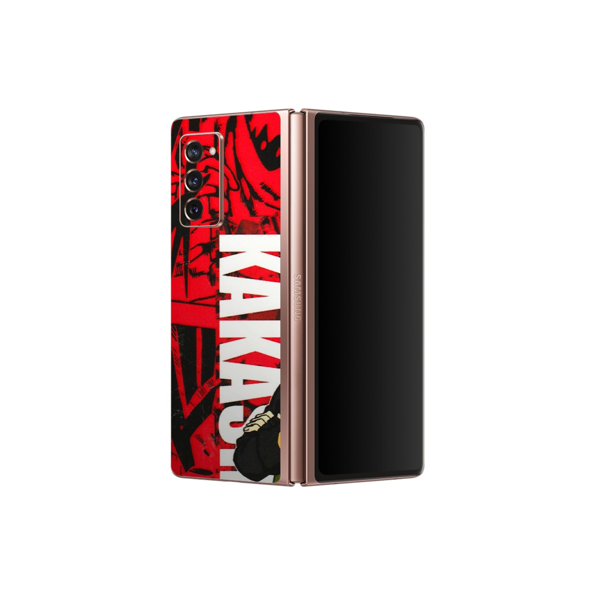 Samsung M/F/Note/Flip and C Phone Skins (All Models) - Kakashi Red Anime - 3D Embossed Finish (L-251) Samsung Galaxy Z Fold 2