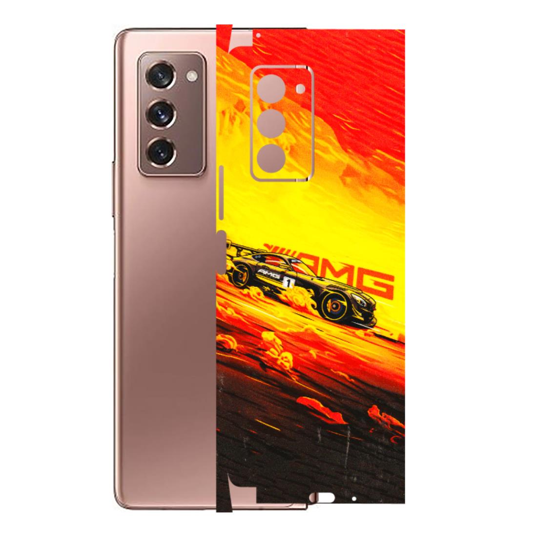 Samsung M/F/Note/Flip and C Phone Skins (All Models) - AMG Car Speed Cover - 3D Embossed Finish (L-256) Samsung Galaxy Z Fold 2