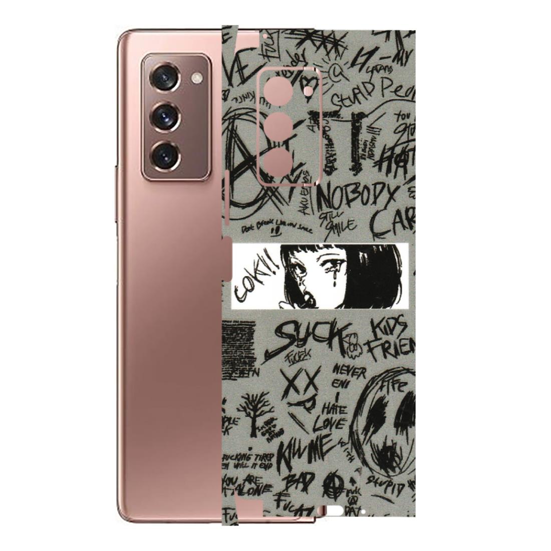 Samsung M/F/Note/Flip and C Phone Skins (All Models) - Never Have Love Anime - 3D Embossed Finish (L-260) Samsung Galaxy Z Fold 2