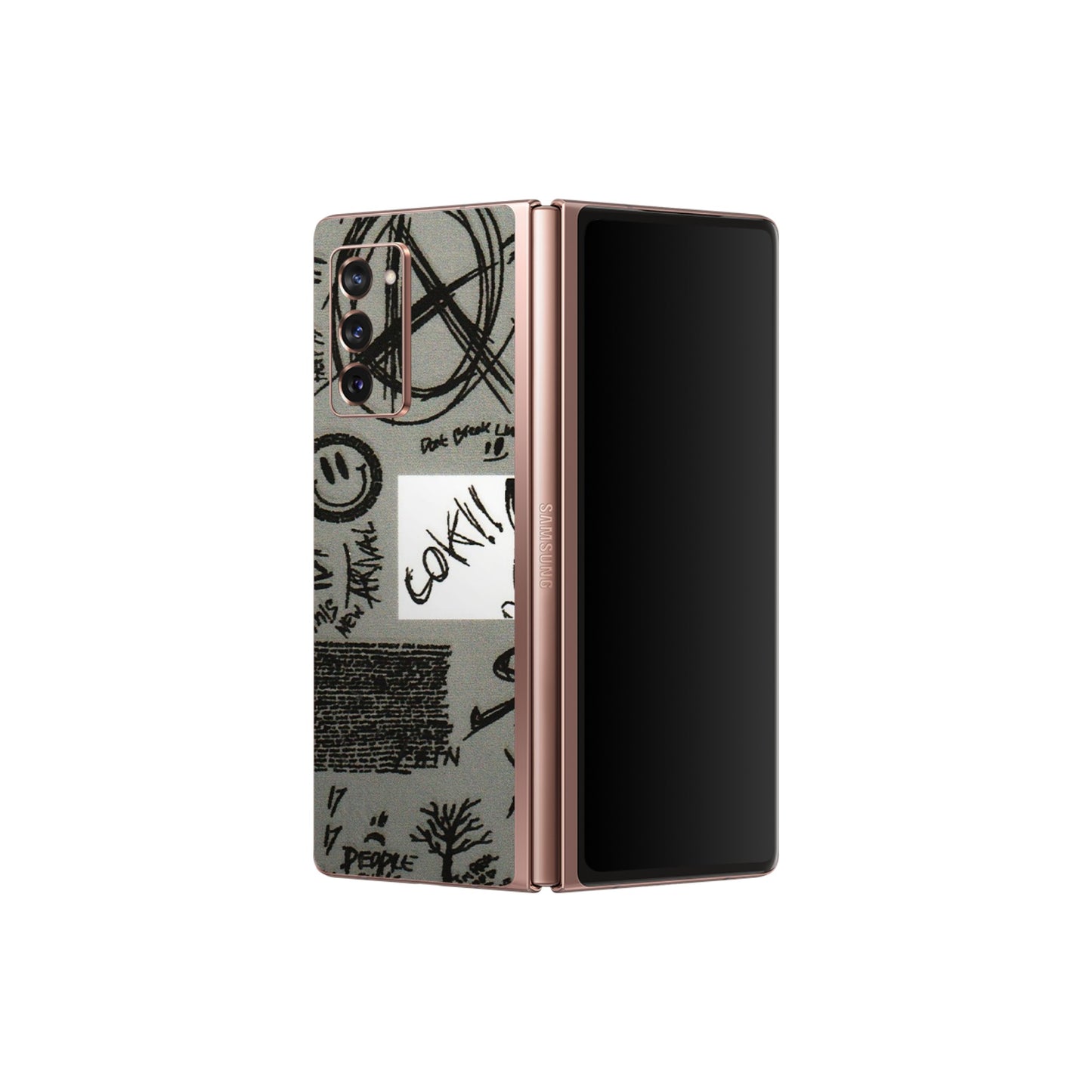Samsung M/F/Note/Flip and C Phone Skins (All Models) - Never Have Love Anime - 3D Embossed Finish (L-260) Samsung Galaxy Z Fold 2