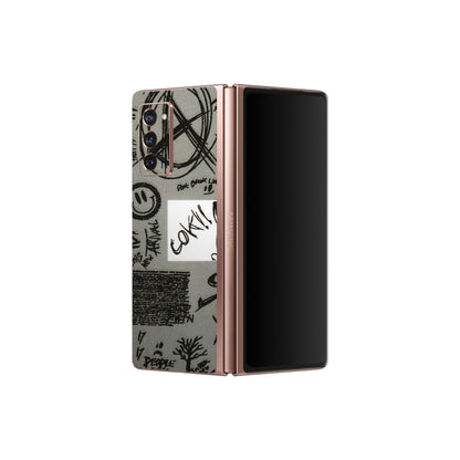 Samsung M/F/Note/Flip and C Phone Skins (All Models) - Never Have Love Anime - 3D Embossed Finish (L-260) Samsung Galaxy Z Fold 2