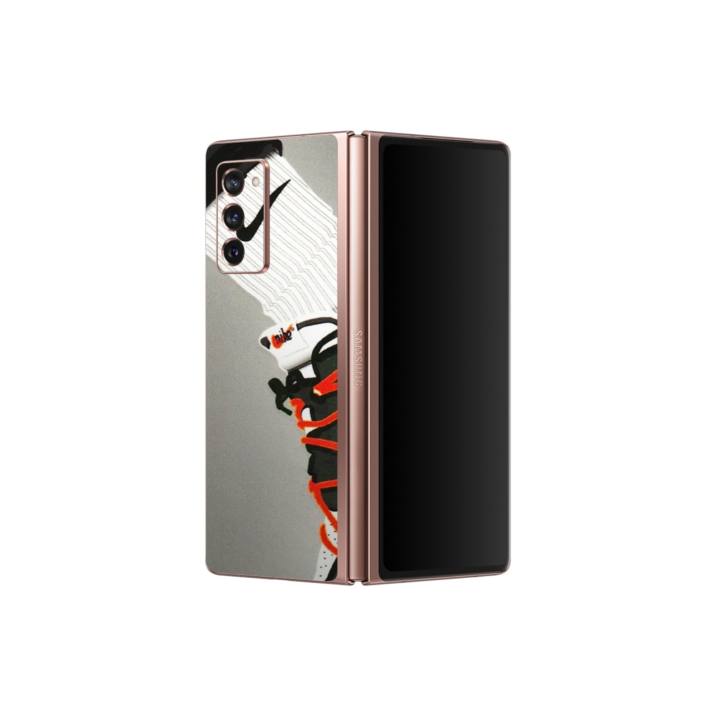 Samsung M/F/Note/Flip and C Phone Skins (All Models) - New Grey Sneaker - 3D Embossed Finish (L-261) Samsung Galaxy Z Fold 2
