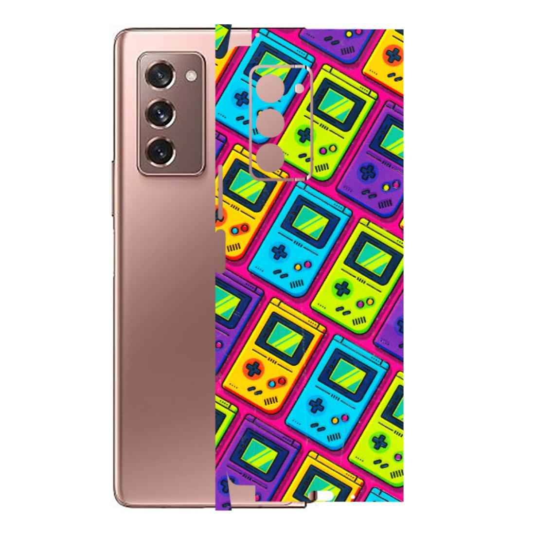 Samsung M/F/Note/Flip and C Phone Skins (All Models) - Gameboy Colourful - 3D Embossed Finish (L-266) Samsung Galaxy Z Fold 2
